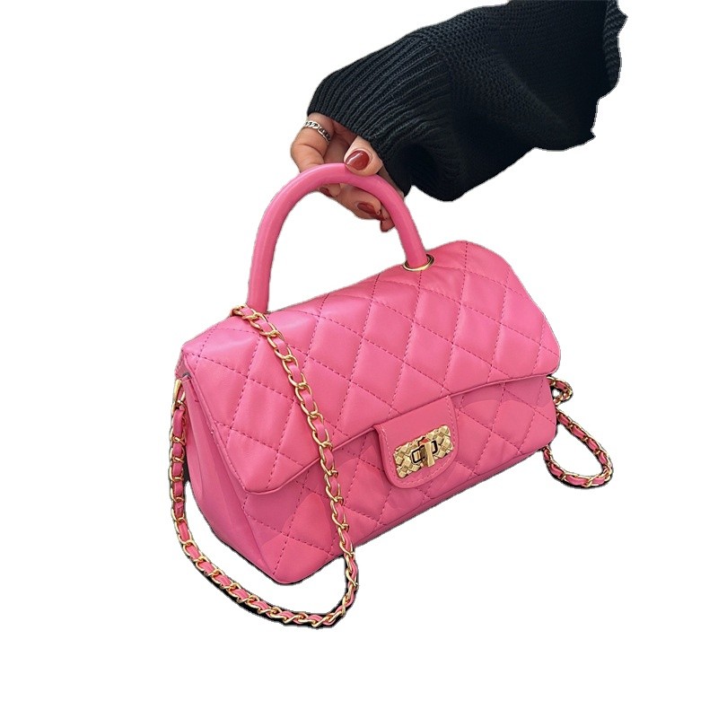 Fashionable Faux Leather Ladies Shoulder Bag Classic Clutch Tote Purses in Candy Colors Waterproof Lady Bag with